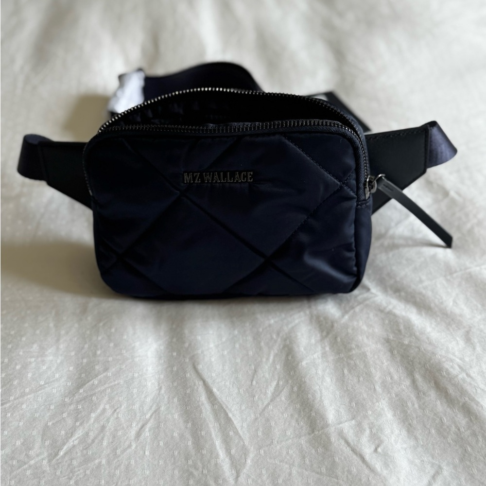 MZ Wallace Navy Quilted Metro Belt Bag